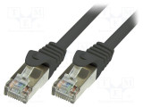 Cabluri patch cord F/UTP 6 litat CCA PVC negru 0,5m 26AWG LOGILINK