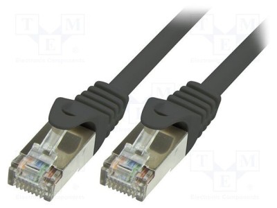 Cabluri patch cord F/UTP 6 litat CCA PVC negru 0,5m 26AWG LOGILINK foto