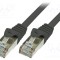 Cabluri patch cord F/UTP 6 litat CCA PVC negru 0,5m 26AWG LOGILINK