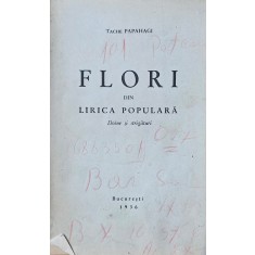 Tache Papahagi, Flori din lirica populară, Doine și strigături, 1936