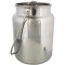 Bidon din inox Grunberg 10l IRL100 cu capac si maner pentru lapte, miere sau