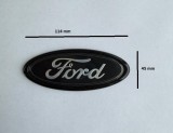 Emblema Auto Ford 114mm Negru Nichel Plastic Silicon