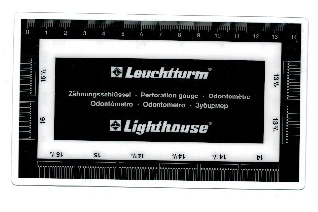 Odontometru - Folie pentru masurat dantelura timbre