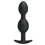 Cumpara ieftin Dop Anal Heavy Balls Silicone Butt Plug 3, Negru, 10.5 cm