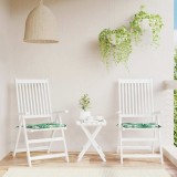 Set 2 Perne Scaun vidaXL Frunze, 50x50x4cm, Verde, Impermeabile, Exterior/Interior, Fixare cu Snur