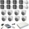 Sistem supraveghere mixt 16 camere Hikvision 2MP Dual Light DVR 4MP cu accesorii incluse SafetyGuard Surveillance