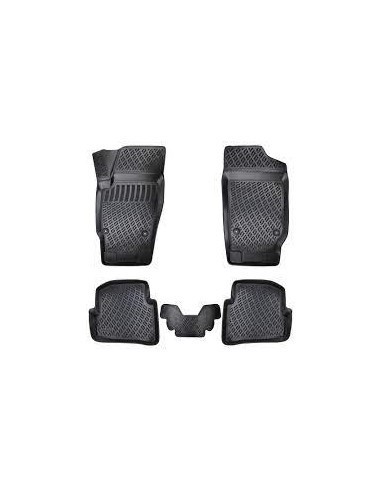 Set covorase auto din cauciuc tip tavita Skoda Fabia I 1999-2007