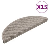 Cumpara ieftin Covorase scari autoadezive 15 buc argintiu 56x17x3 aspect sisal