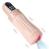 Masturbator Pussy Automatic, Vibratii, Suctiune, Ecran LCD, Material Superskin, Incarcare USB, 28 cm