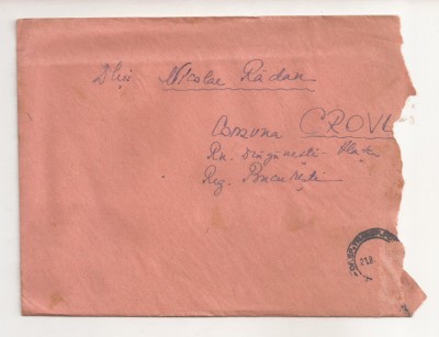 FD22 - Plic Circulat Intern, Bucuresti-Crovu, Include Corespondenta - 1965 foto