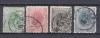 ROMANIA 1898 LP 52 CAROL SPIC DE GRAU CULORI SCHIMBATE UPU FILIGRAN PR STAMPILAT