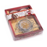 Cumpara ieftin Set candela cu lumanare in cutie cadou Bradut 8,5x9x2 H