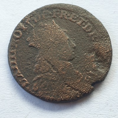 Franța Liard de France (3 deniers)1658 A/ Corbeil Ludovic XIV foto