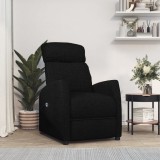 VidaXL Fotoliu cu ridicare, negru, material textil