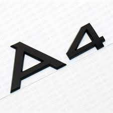 Emblema Audi A4 negru mat foto