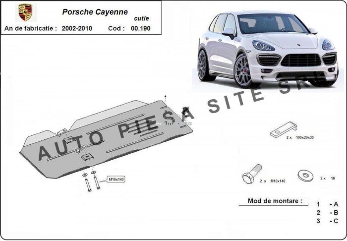 Scut metalic cutie viteze Porsche Cayenne fabricat in perioada 2002 - 2010 APS-00,190