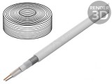 Cablu Microfon Alb OFC 2x0,35mm2 PVC