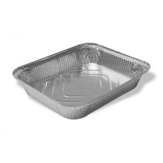 Set 2 Caserole din Aluminiu, 318x270x55 mm pentru 8 Portii, Dreptunghiulare, Caserola pentru Catering, Caserole pentru Fast-Food, Caserole Aluminiu de foto