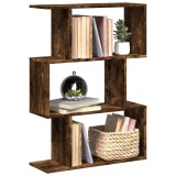 vidaXL Bibliotecă/separator 3 niveluri stejar fumuriu 70x24x97 cm lemn 858115
