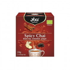 Ceai bio cu Mirodenii, ceai negru, scortisoara, ghimbir, 12 plicuri 24g Yogi Tea