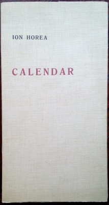 ION HOREA - CALENDAR (VERSURI, 1969) [dedicatie/autograf pt. MARCEL MIHALAS] foto