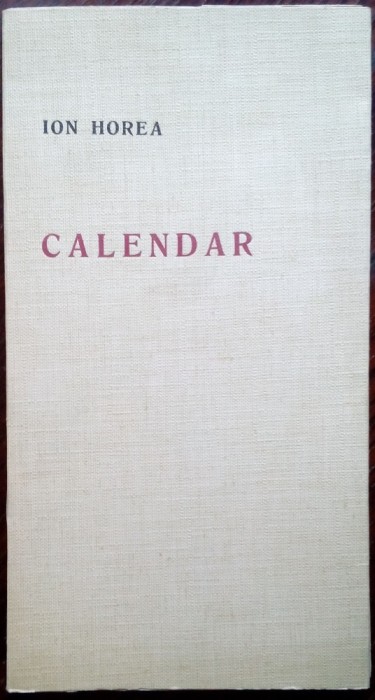 ION HOREA - CALENDAR (VERSURI, 1969) [dedicatie/autograf pt. MARCEL MIHALAS]
