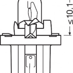 Bec Bord Bx8.5D Soclu Verde Deschis 12V 2W Set 10 Buc Osram 139204 2722MFX