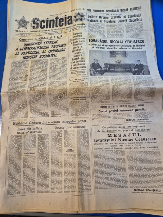 ziarul scanteia 29 noiembrie 1979