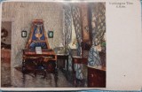 Carte postala, dupa tabloul Verklungene Tone a lui E. Kolbe, 1917