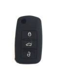 Husa cheie auto din silicon briceag Seat cu 3 butoane Negru
