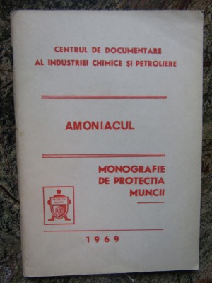 AMONIACUL MONOGRAFIE DE PROTECTIA MUNCII foto