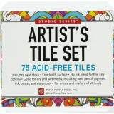 Studio Series Artist&#039;s Tile Set: White: 75 Acid-Free White Tiles