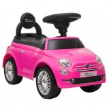 AIYAPLAY Mașinuță de &Icirc;mpins pentru Copii 12-36 Luni, Licență Fiat, cu Muzică, Claxon și Spațiu Depozitare, Roz | Aosom Romania
