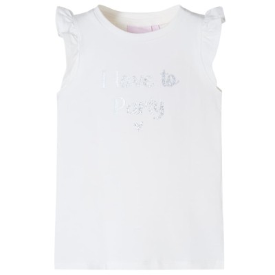 Tricou pentru copii cu m&amp;acirc;neci cu volane, alb, 92 foto