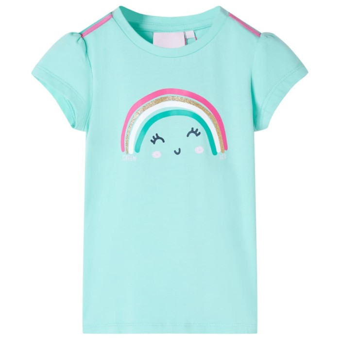 Tricou pentru copii, verde mentă deschis, 140