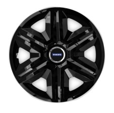 Set 4 capace roti hubcaps fast black R14 pentru gama auto Volvo foto