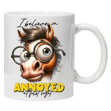 Cana alba personalizata &quot;i belive in annoyedat first sight&quot;, INOVATIX&reg;️. 330ml