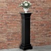 VidaXL Suport plante clasic formă st&acirc;lp pătrat negru 17x17x66 cm MDF