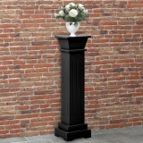 Suport plante clasic forma stalp patrat negru 17x17x66 cm MDF GartenMobel Dekor, vidaXL