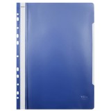 Dosar cu sina, plastic, albastru inchis, multiperforatii pentru arhivare, colturi rotunjite, set 25 buc