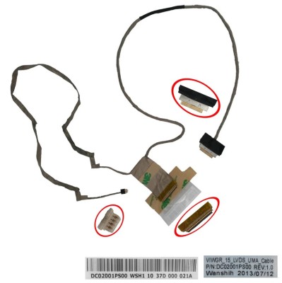 Cablu video LVDS Laptop, Lenovo, G500, G505, G510, 90202732, DC02001PS00, Intel Graphics UMA, VIWCK Lvds Cable foto