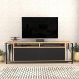 Cumpara ieftin Comoda TV Omar - Oak, Negru