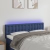 VidaXL Tăblie de pat cu LED, albastru, 144x5x78/88 cm, textil 3122050