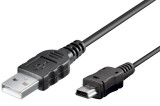 Cablu mini USB B tata - USB 2.0 tata 1m negru, Oem