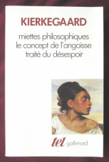 Miettes philosophiques - Le concept de l&amp;#039;angoisse - Traite du desespoir foto