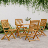 VidaXL Set mobilier de grădină pliabil, 5 piese, lemn masiv de acacia