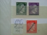 1945- Austria-Rep.Ost.-Mi660-662-3 val.-MH, Nestampilat