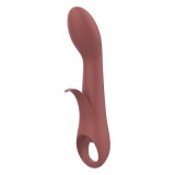 Cumpara ieftin Vibrator DREAMTOYS Nude Sierra G-Spot Duo, pentru stimularea clitorisului și punctului G, 10 funcții de vibrație, cărămiziu