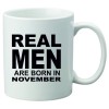 Cana alba personalizata &quot; Real Men are born in November&quot;, INOVATIX&reg;. 330ml, Oem