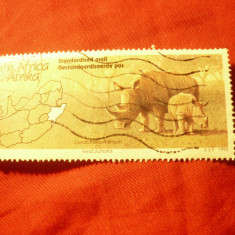 Timbru Africa de Sud 1995 - Fauna - Rinocer ,stampilat